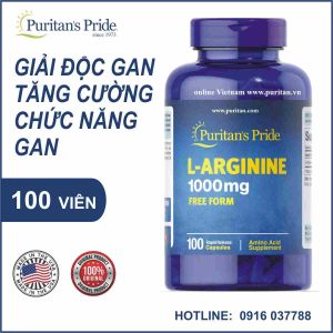 Viên uống thải độc gan, tăng cường sinh lý - Puritan's Pride L-Arginine 1000mg