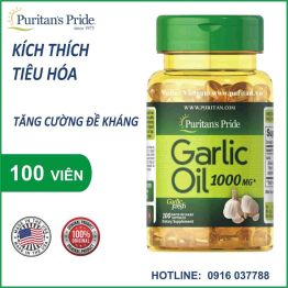 Viên uống tinh dầu tỏi tăng cường miễn dịch, tốt cho tim mạch, giảm cholesterol - Puritan's Pride Garlic Oil 1000mg 100 viên