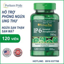 Hỗ trợ bệnh nhân ung thư Inositol hexaphosphate 510 mg ip 6 Puritan's Pride 120 viên