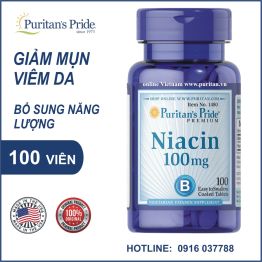Viên uống bổ sung Vitamin Niacin của Puritan's Pride - Niacin 100mg (100 viên)