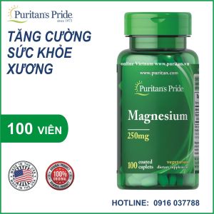 Viên uống hỗ trợ xương Puritan's pride Magnesium 250 mg